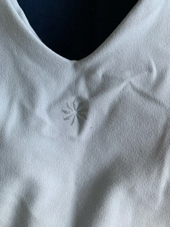 Athleta Light Grey V-Neck Sports Bra Tank Size Medium - Picture 4 of 5